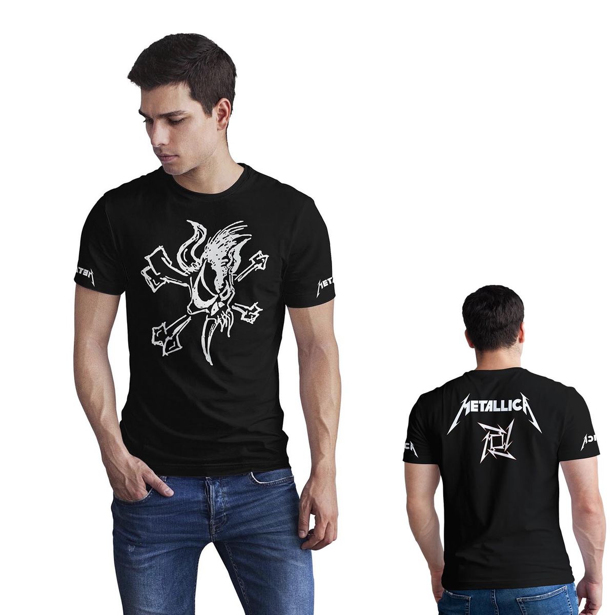 MUNDO TEXTIL - Polera Metalera Metallica D4