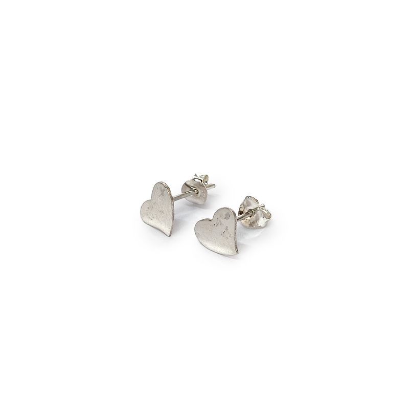 ANDREA COGGIOLA JOYAS - Aros Corazón Tierno Plata Fina 925