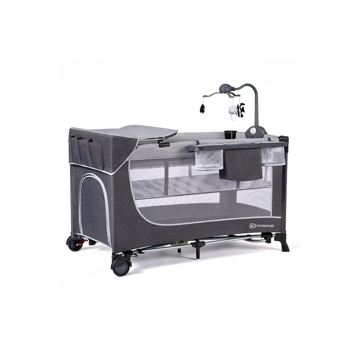 KINDERKRAFT - Cuna de Viaje LEODY Grey KINDERKRAFT