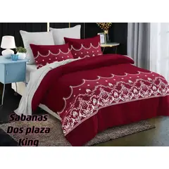 ANGELES DEL HOGAR - Juego De Sabanas King + 2 Fundas D Almohadas