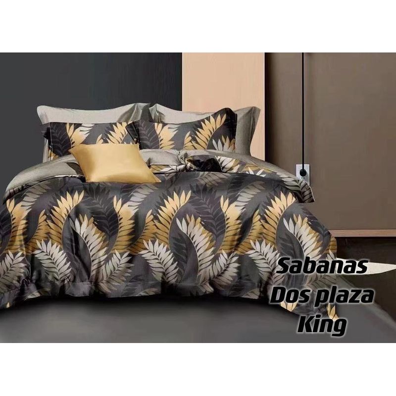 ANGELES DEL HOGAR - Juego De Sabanas King + 2 Fundas D Almohadas