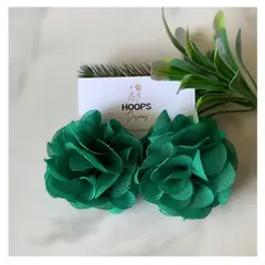 GENERICO - Aros de Rosas Textiles Hechos a Mano