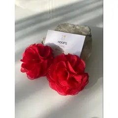GENERICO - Aros de Rosas Textiles Hechos a Mano