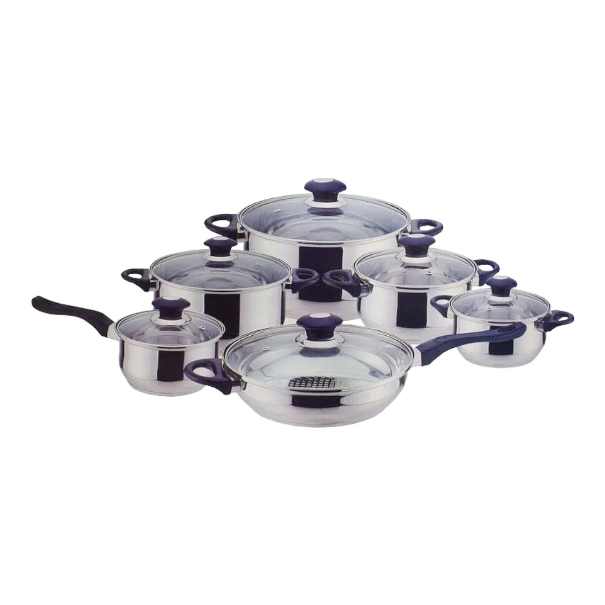 GENERICO - Bateria De Cocina 12 Piezas Magefesa Monterrey Acero Inox