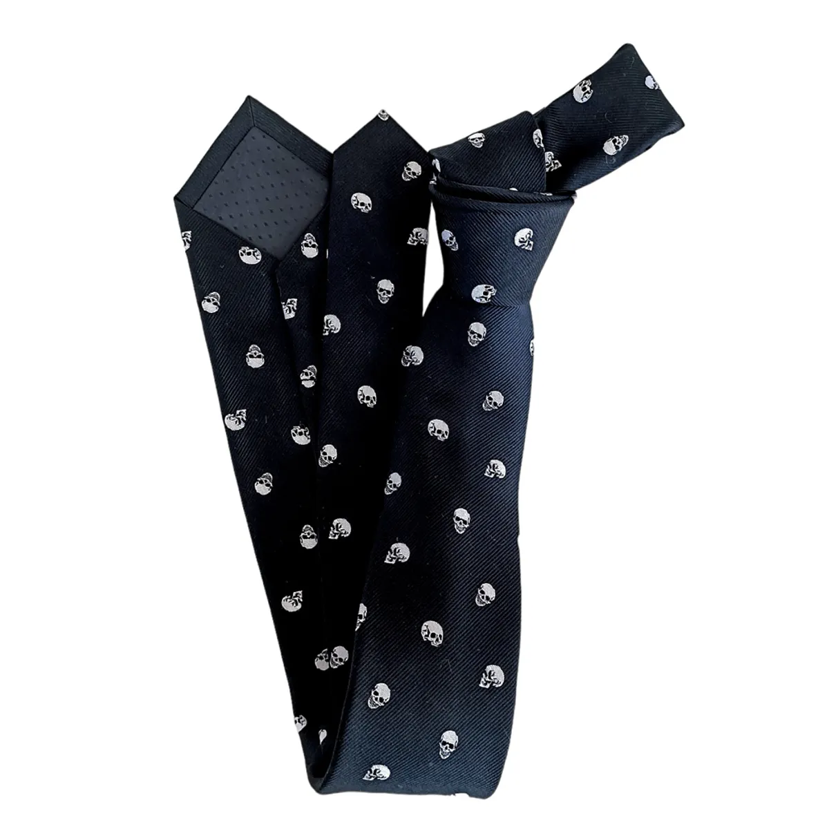 LUCIA CORBATAS - Corbata negra seda Craneos Luciacorbatas