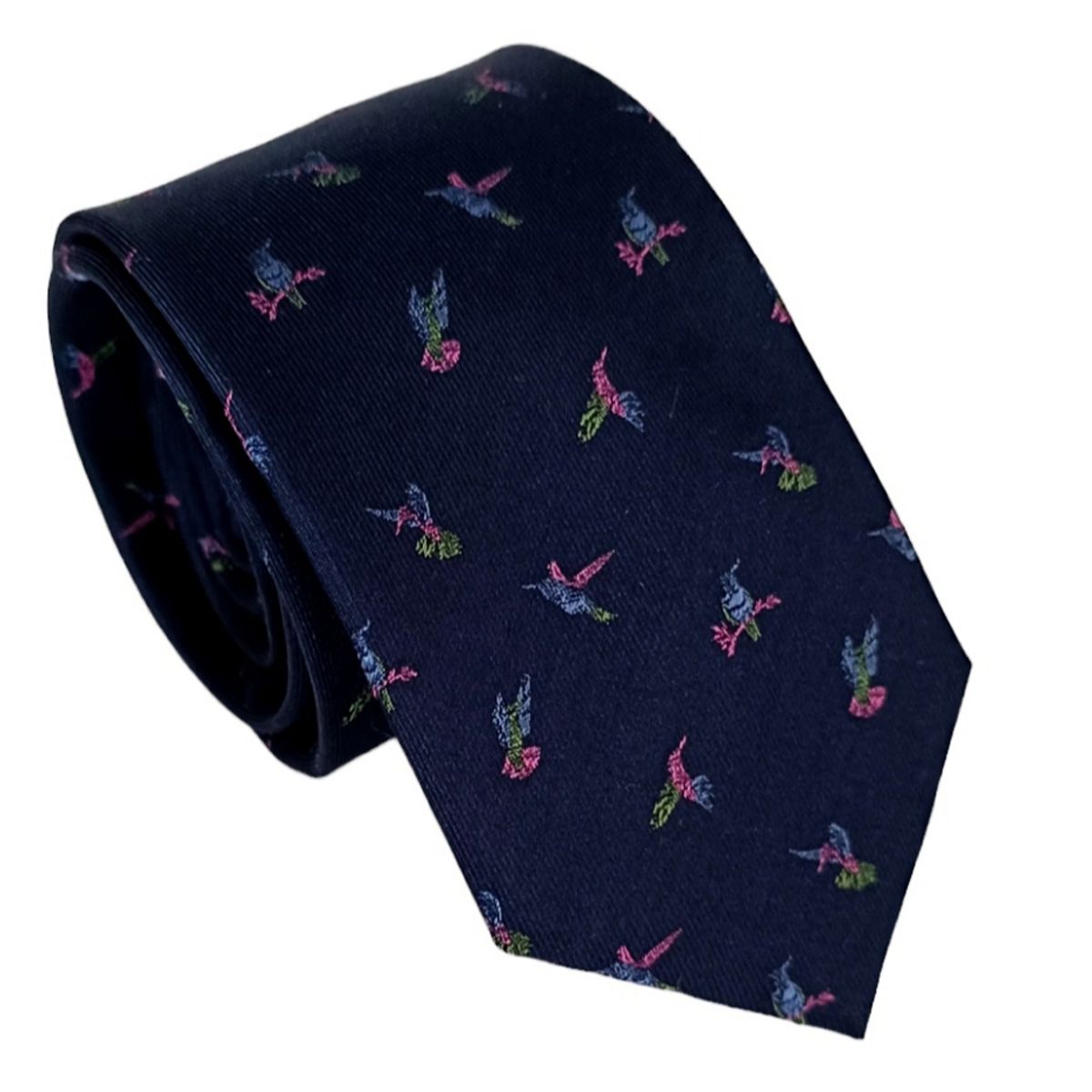 LUCIA CORBATAS - Corbata seda diseño Colibrís Luciacorbatas