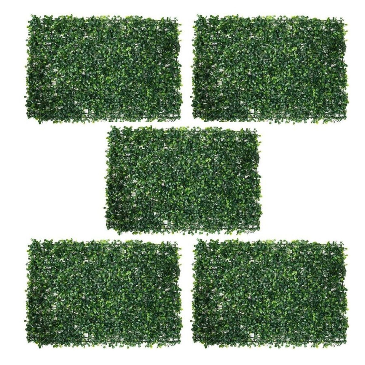 GENERICO - Pack 5 Pasto Palmeta Artificial Trebol Vetrical 60x40cm