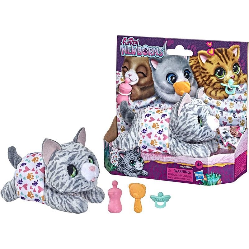 HASBRO - Peluche Furreal Newborns Interactivo Gatito