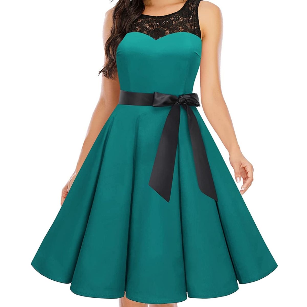 GENERICO - VESTIDO ACAMPANADO CORTO IDEAL PARA FIESTA COCTEL GRADUACION