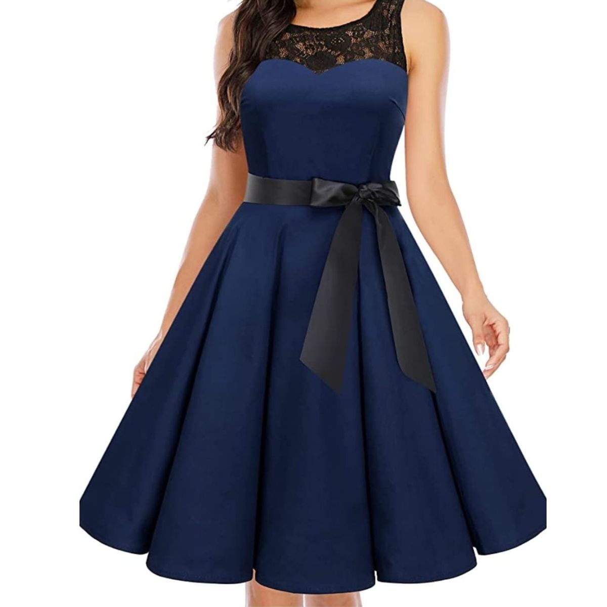GENERICO - VESTIDO ACAMPANADO CORTO IDEAL PARA FIESTA COCTEL GRADUACION