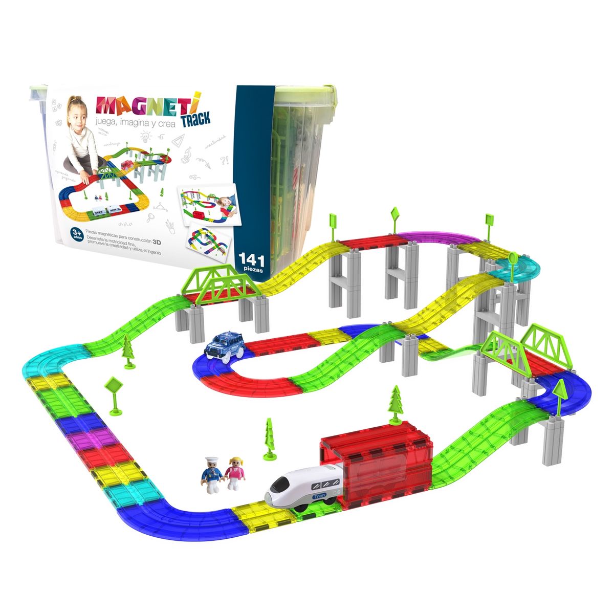 MAGNETI - Juguete Magnético 141 piezas Magneti Track