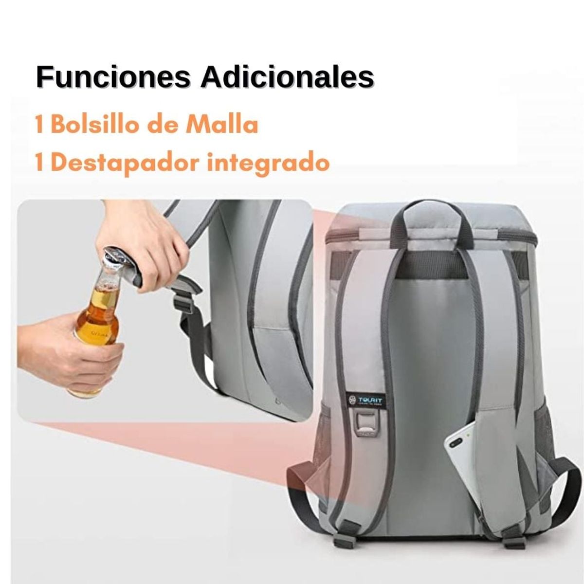 TOURIT - Tourit Cygnini Mochila hielera aislante - Gris