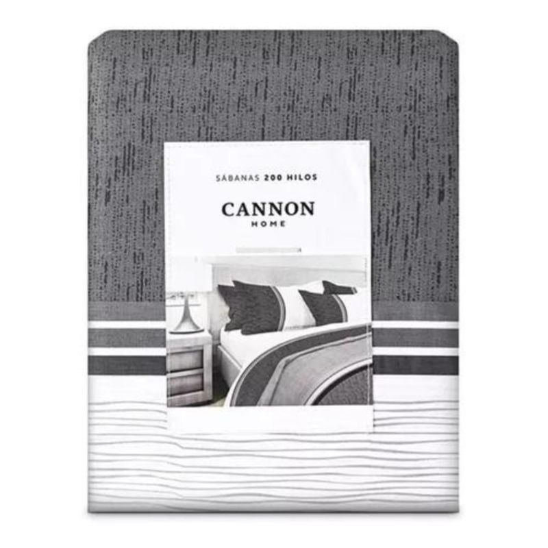 CANNON - Sabana 2 Plaza Ec Cannon 200 Hilos Moka