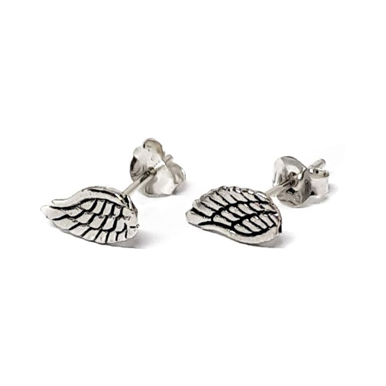 Aros Alas Plata Fina 925 Plateado TALLA UNICA