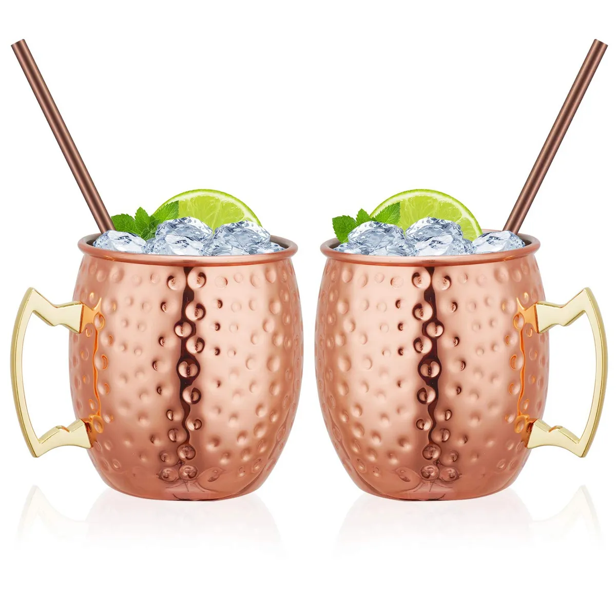 EVERSO - Set De 2 Mugs De Cobre Wayu Tragos Moscow Mule Mojito Bar