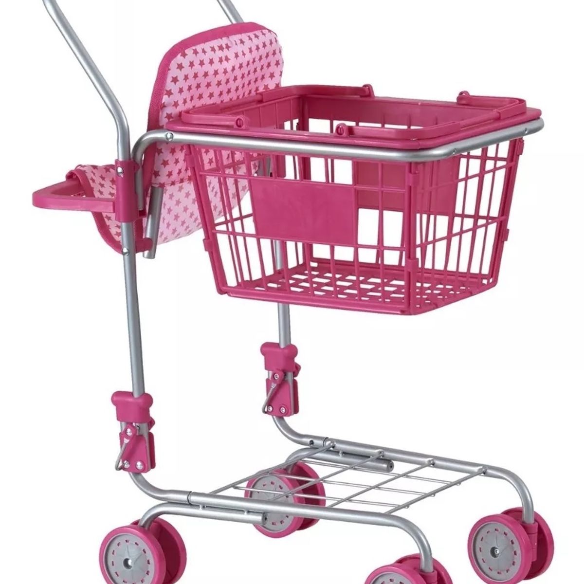 BESTOYS - Carro supermercado de juguete metalico con porta muñeca