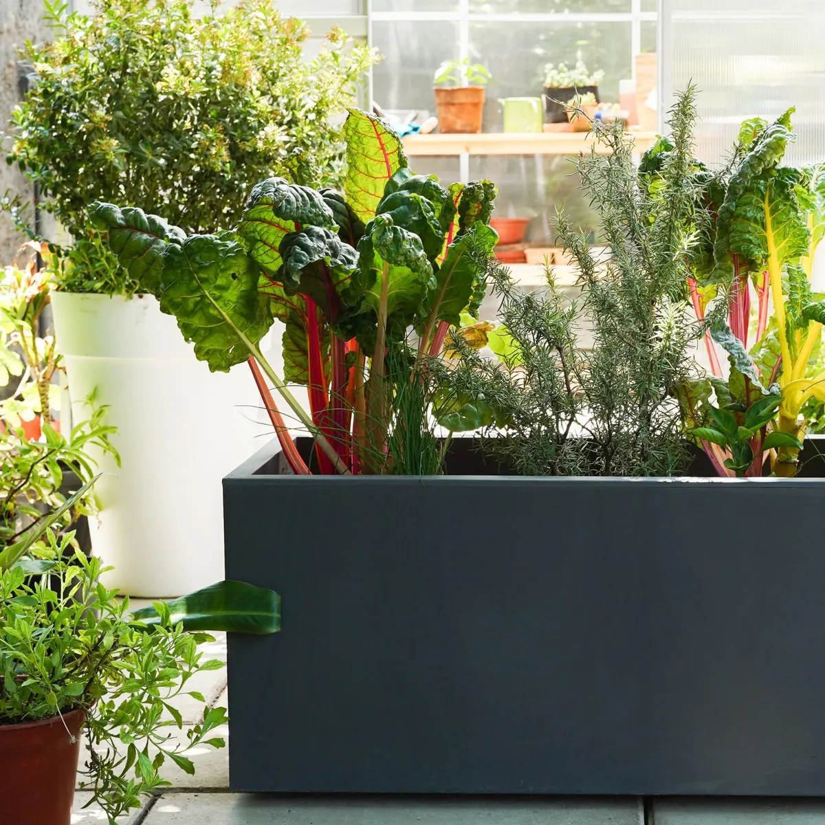 EURO3PLAST - Jardinera de plástico reciclado,99,5x39,5x39,5 cm, 102 litros