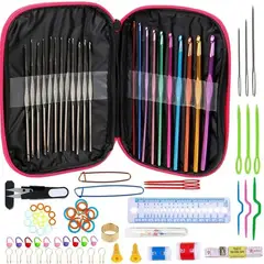 EVERSO - Kit De Agujas y Accesorios Para Tejer A Crochet 100 Piezas