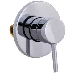 GENERICO - Llave Monomando Ducha Inox Al Muro Redondo 2 Vias
