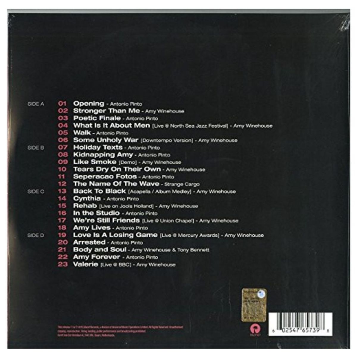 HITWAY MUSIC - AMY WINEHOUSE - AMY OST (2LP) - VINILO HITWAY MUSIC