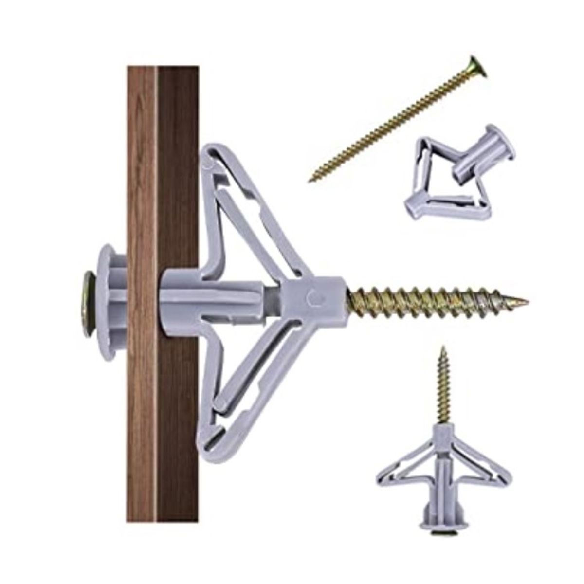 GENERICO - Tarugos Anclaje Tabique De Yeso + Tornillo 50 Mm Kit 25 Unidades.