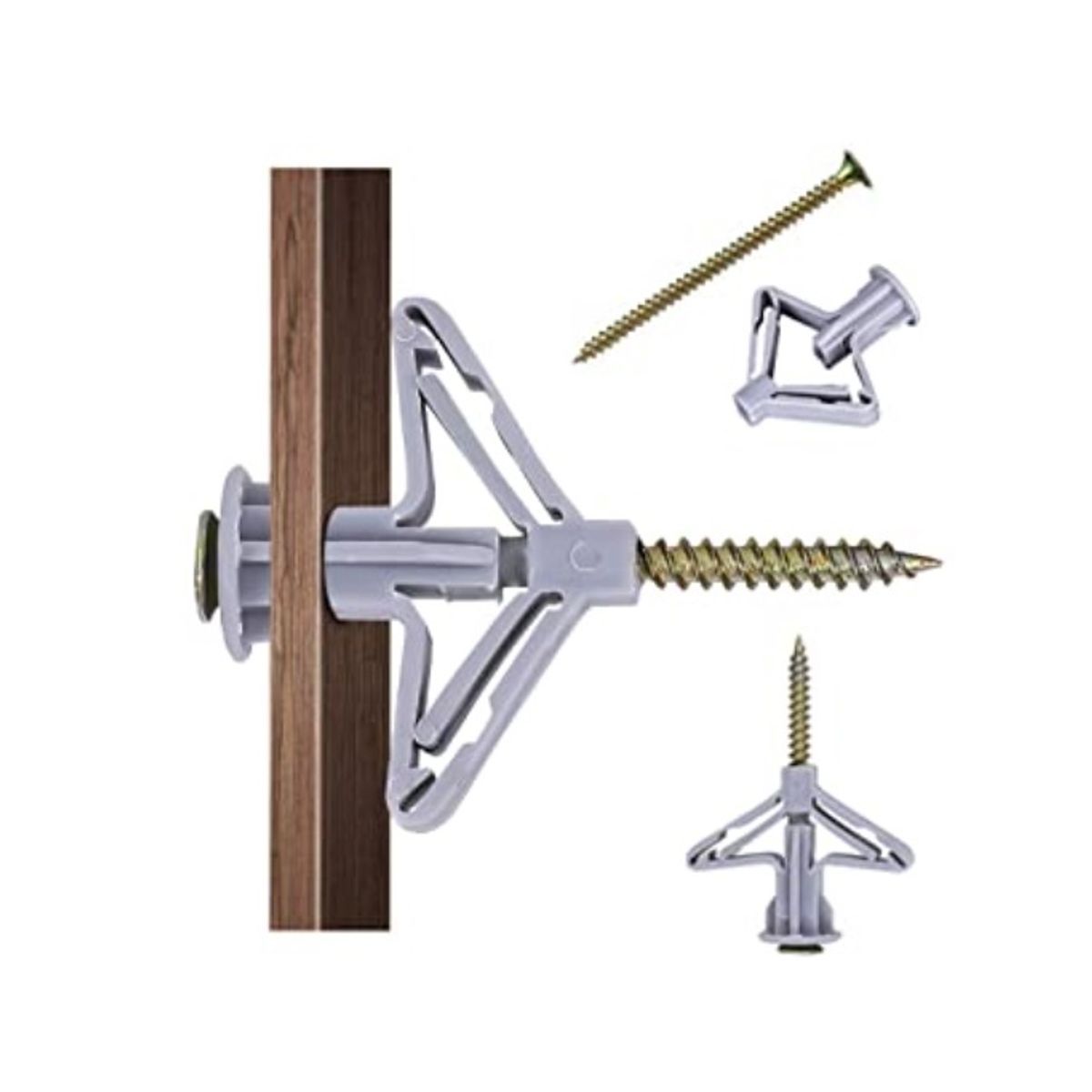 GENERICO - Tarugos Anclaje Tabique De Yeso + Tornillo 50 Mm Kit 25 Unidades.