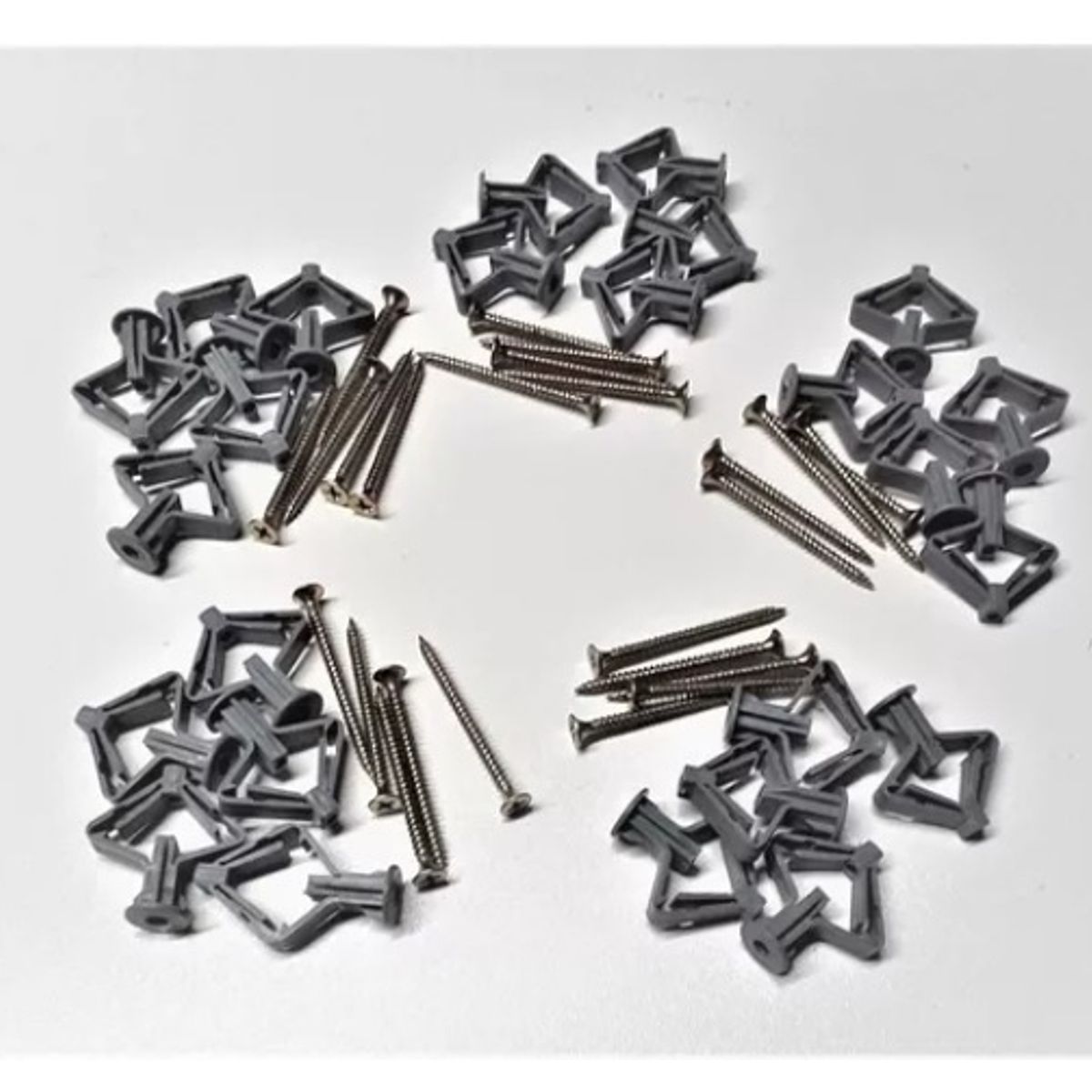 GENERICO - Tarugos Anclaje Tabique De Yeso + Tornillo 50 Mm Kit 25 Unidades.