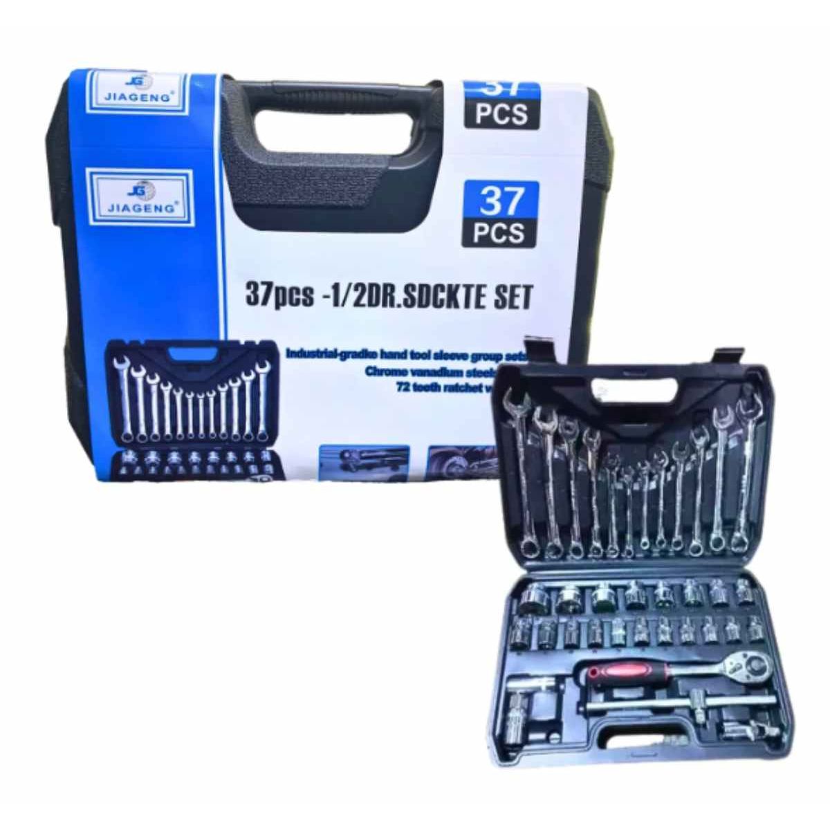 OEM - Caja De Herramientas 37 Piezas Con Juegos Set De Dados