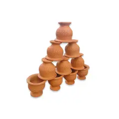 GENERICO - Maceteros de Greda (Copas). Pack 10 Unidades. Pomaire Online