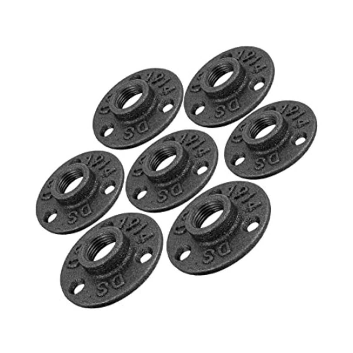 WW DESIGN - Set 4 Bridas de Hierro Fundido 1/2″ – Anclajes Decorativos y Fuertes