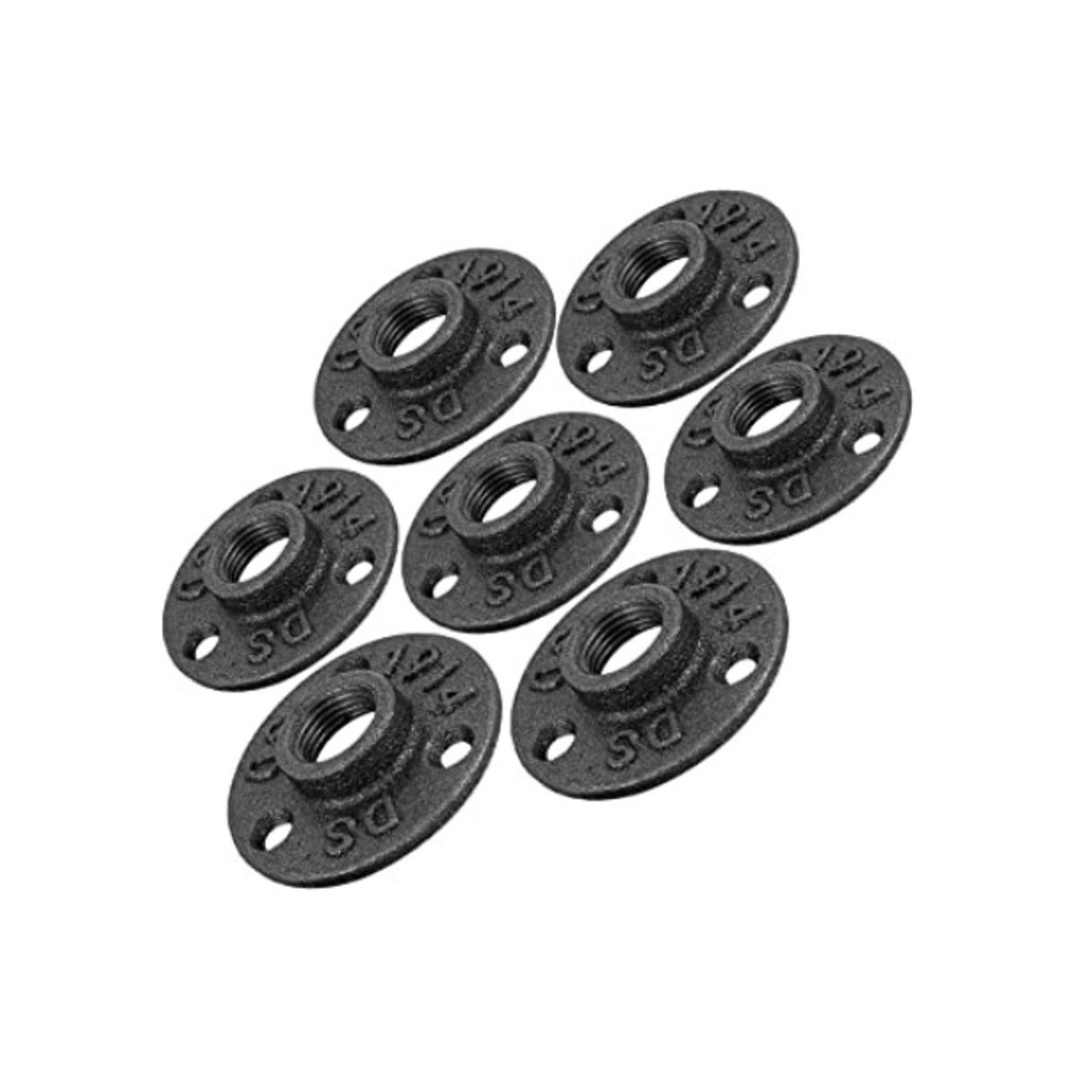 WW DESIGN - Set 4 Bridas de Hierro Fundido 1/2″ – Anclajes Decorativos y Fuertes