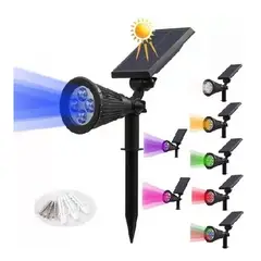 GENERICO - Foco Solar Farol Led Panel Solar Estaca Tierra Jardín Pared 003252