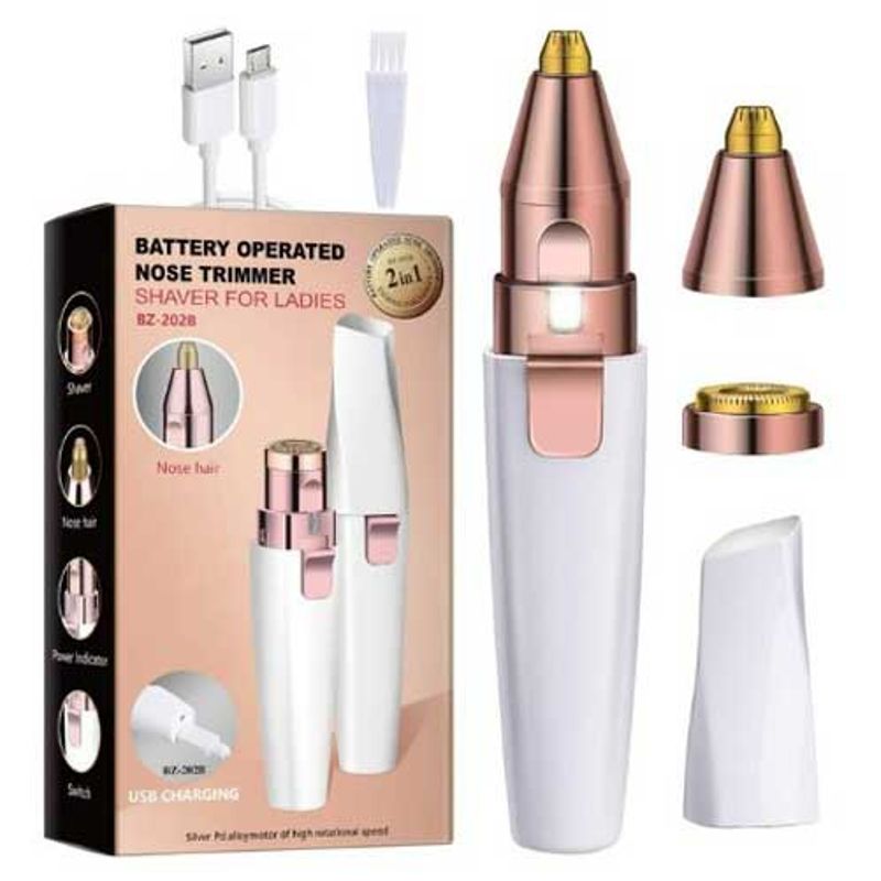 GENERICO - Depilador facial y de cejas portatil recargable 2 en 1
