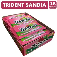 TRIDENT - Chicle Sabor Sandía (Caja Con 18 Unidades)