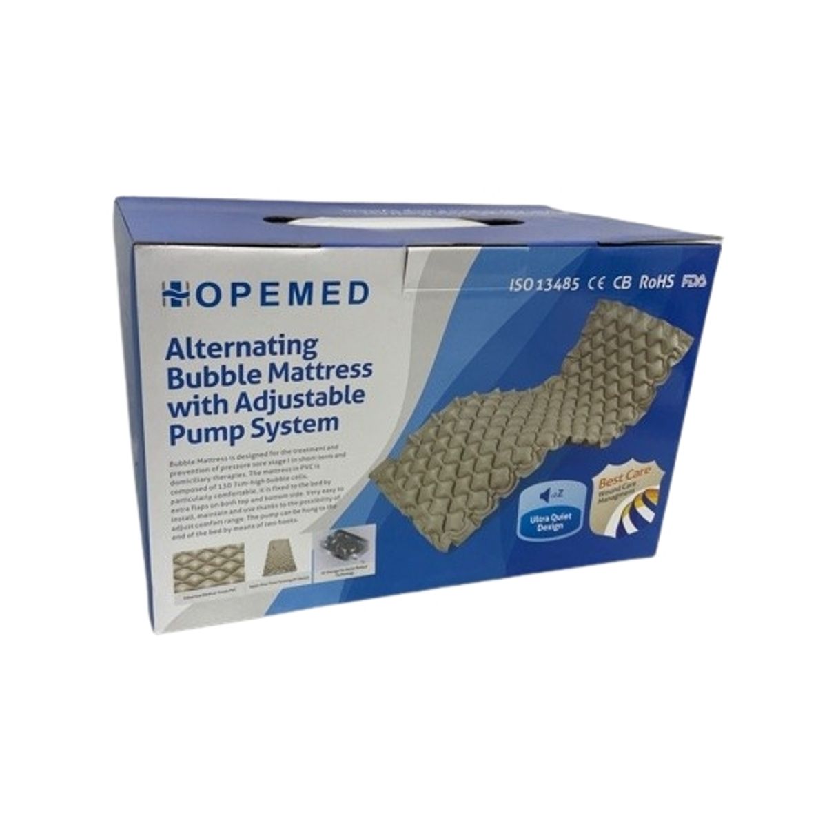 GENERICO - Colchón Antiescaras Con Motor + Kit Reparacion 190 cm x 82 cm x 7 cm