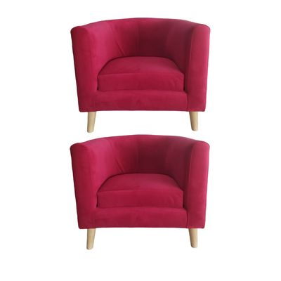 Imagen 2 del producto PACK 2 POLTRONA PORTREE LUNA FELPA ROJO