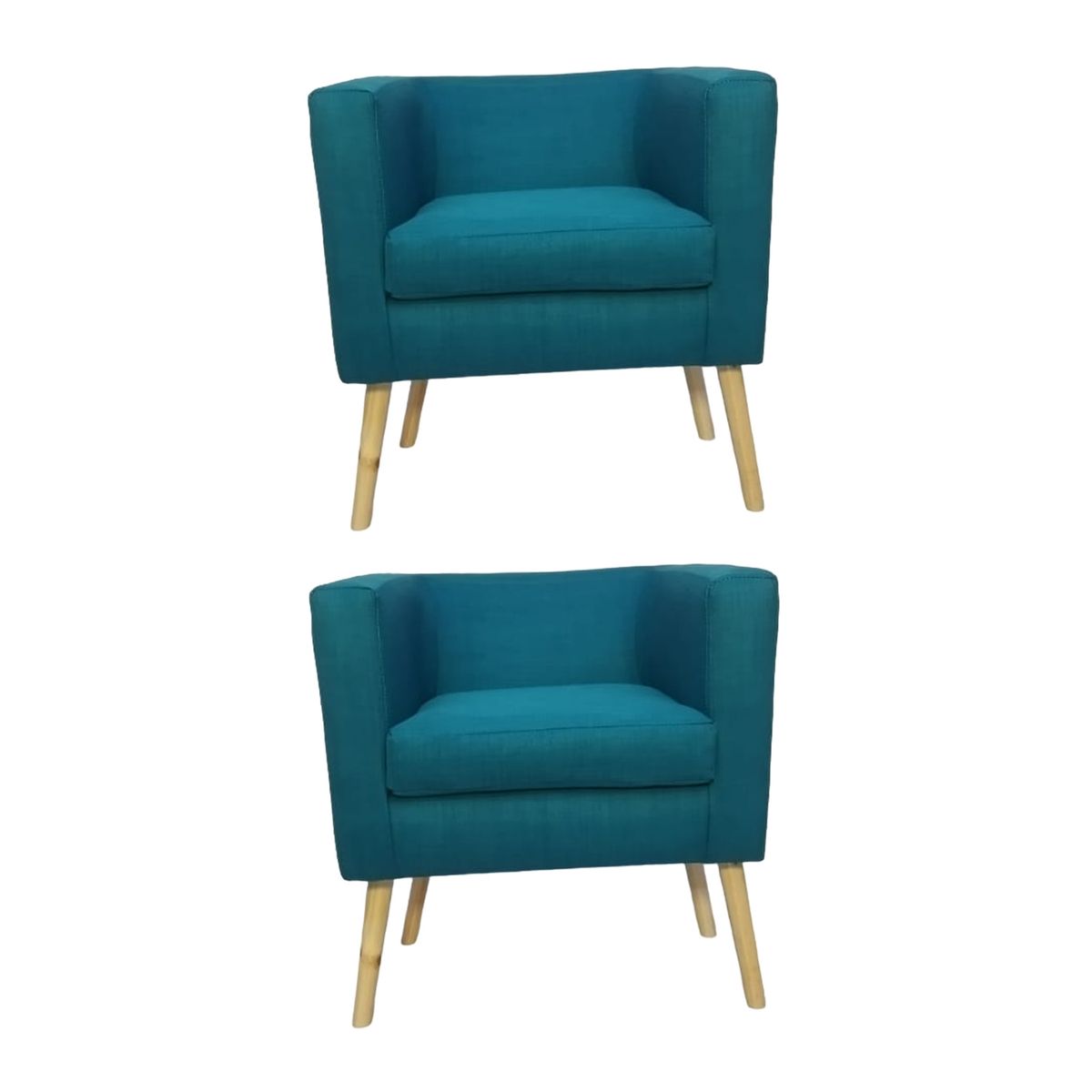 MUEBLERIA LATINA - PACK 2 POLTRONA BORLANGE CUBO LINO CALIPSO