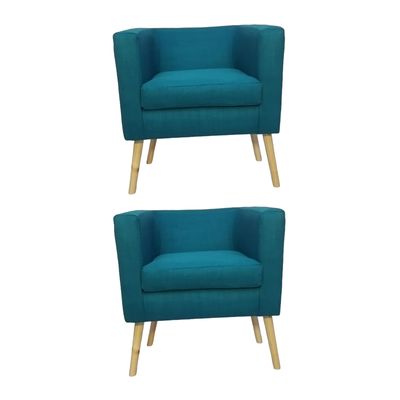 Imagen 2 del producto PACK 2 POLTRONA BORLANGE CUBO LINO CALIPSO