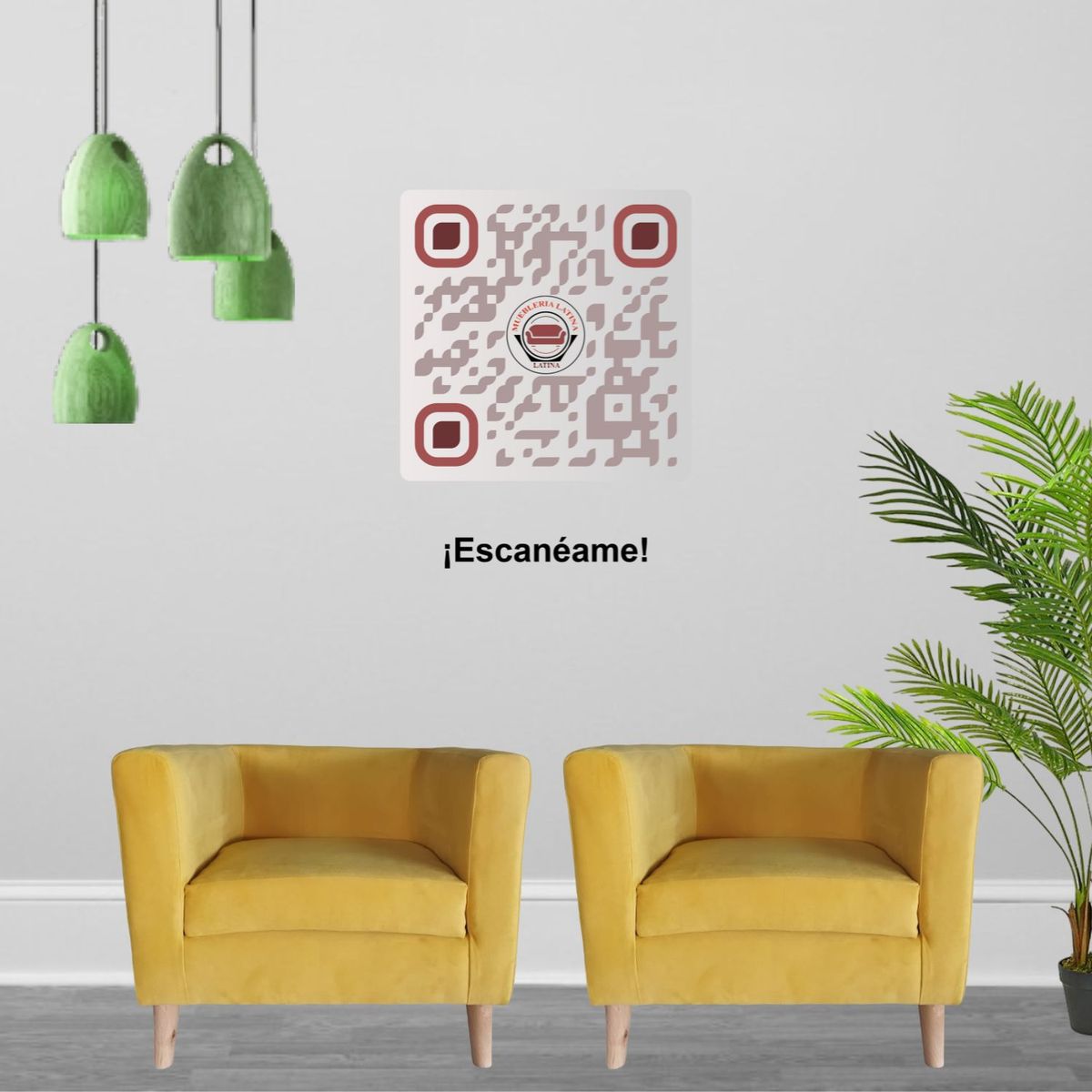 MUEBLERIA LATINA - PACK 2 POLTRONA  BORLANGE CUBO FELPA AMARILLO