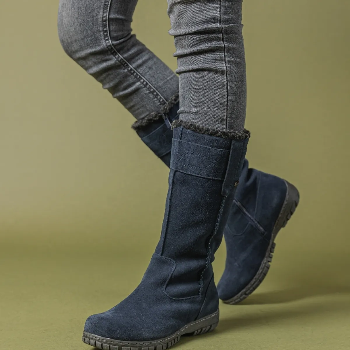 DEGAS - Bota Cuero Focia Azul DEGAS