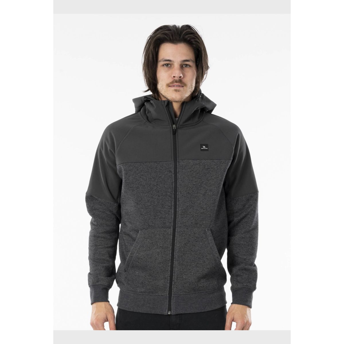 RIP CURL - Poleron ANTI SERIES VIRAL ZIP THRU Hombre Negro Rip Curl