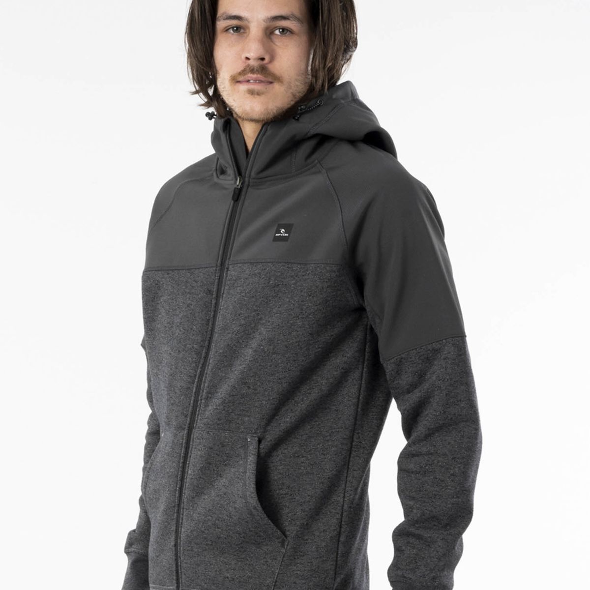 RIP CURL - Poleron ANTI SERIES VIRAL ZIP THRU Hombre Negro Rip Curl