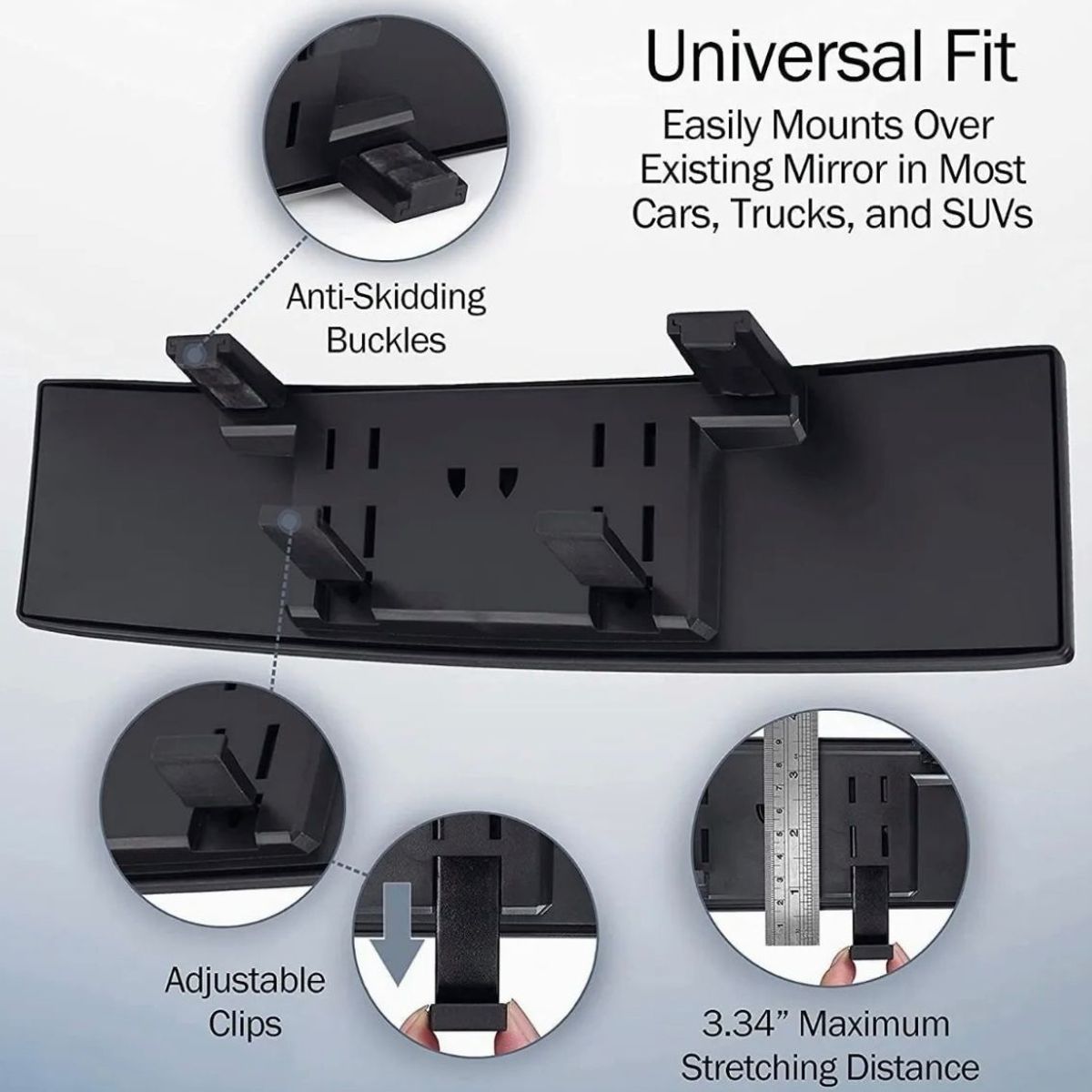 GENERICO - Espejo Panorámico Para Auto Camioneta Retrovisor