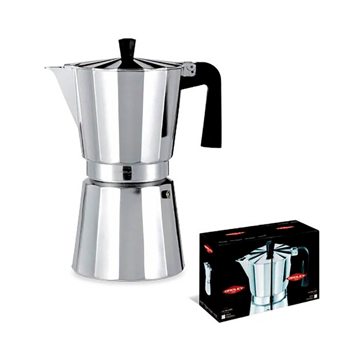 OROLEY - Cafetera Italiana Vitro 6 Tazas Oroley