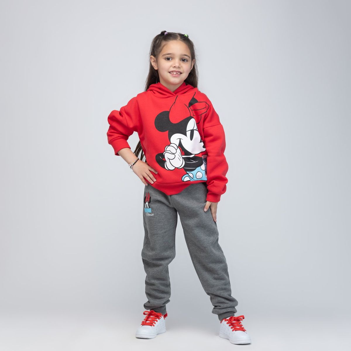 DISNEY - Conjunto Buzo Niña Minnie Delicada Gris Disney