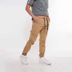 GANGSTER - Pantalon Jogger Canvas Recruit Café