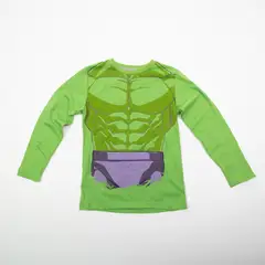 MARVEL - Polera Manga Larga Niño Hulk Costume Verde