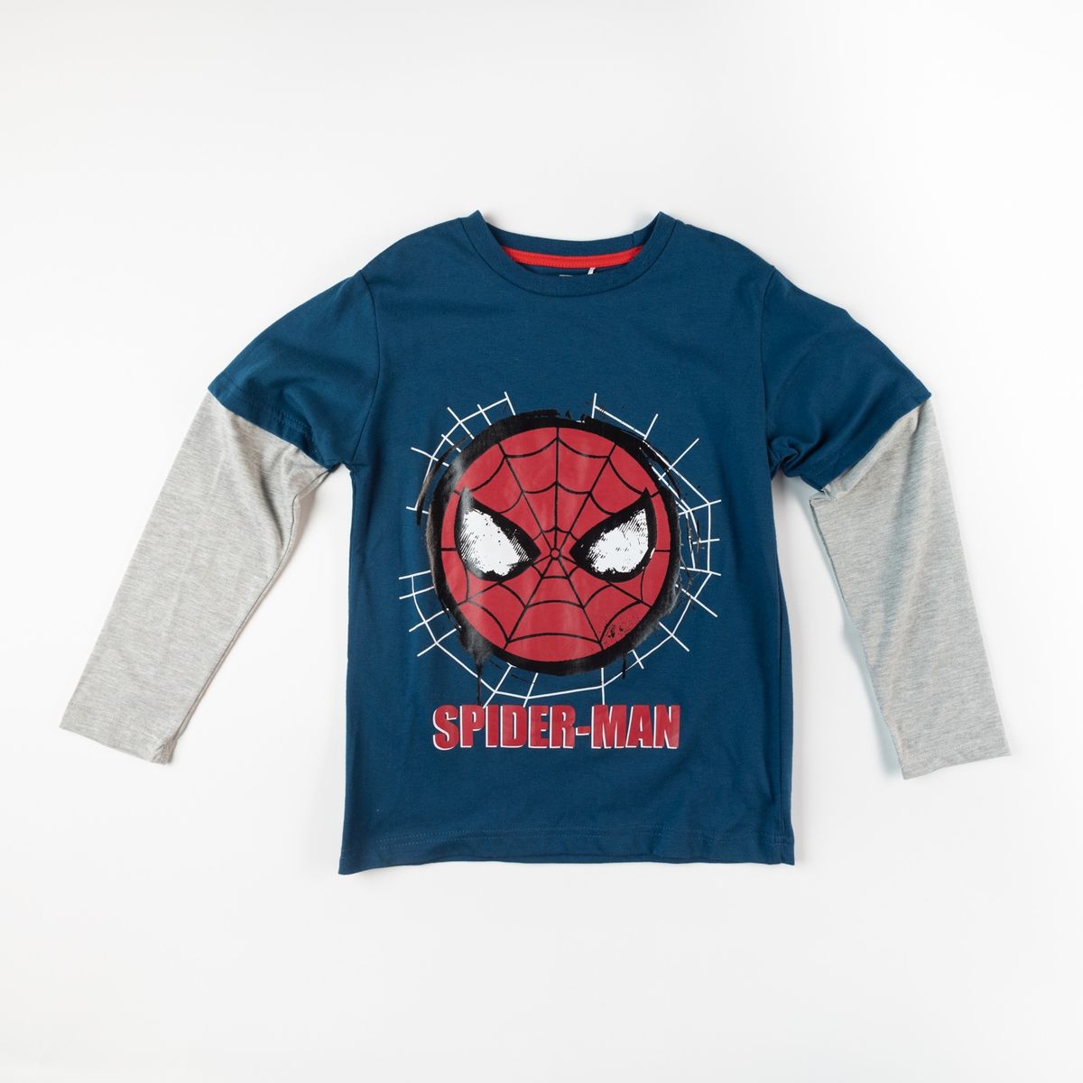 MARVEL - Polera Manga Larga Niño Spiderman Stronger Azul Marvel