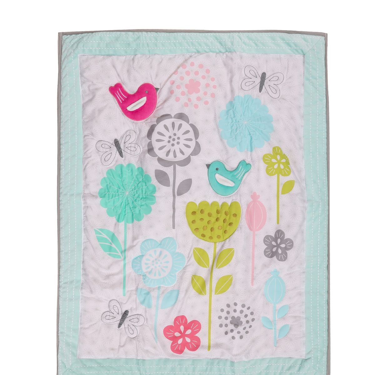 PELLITOS - SET ROPA DE CUNA CORRAL ALGODON BIRDS