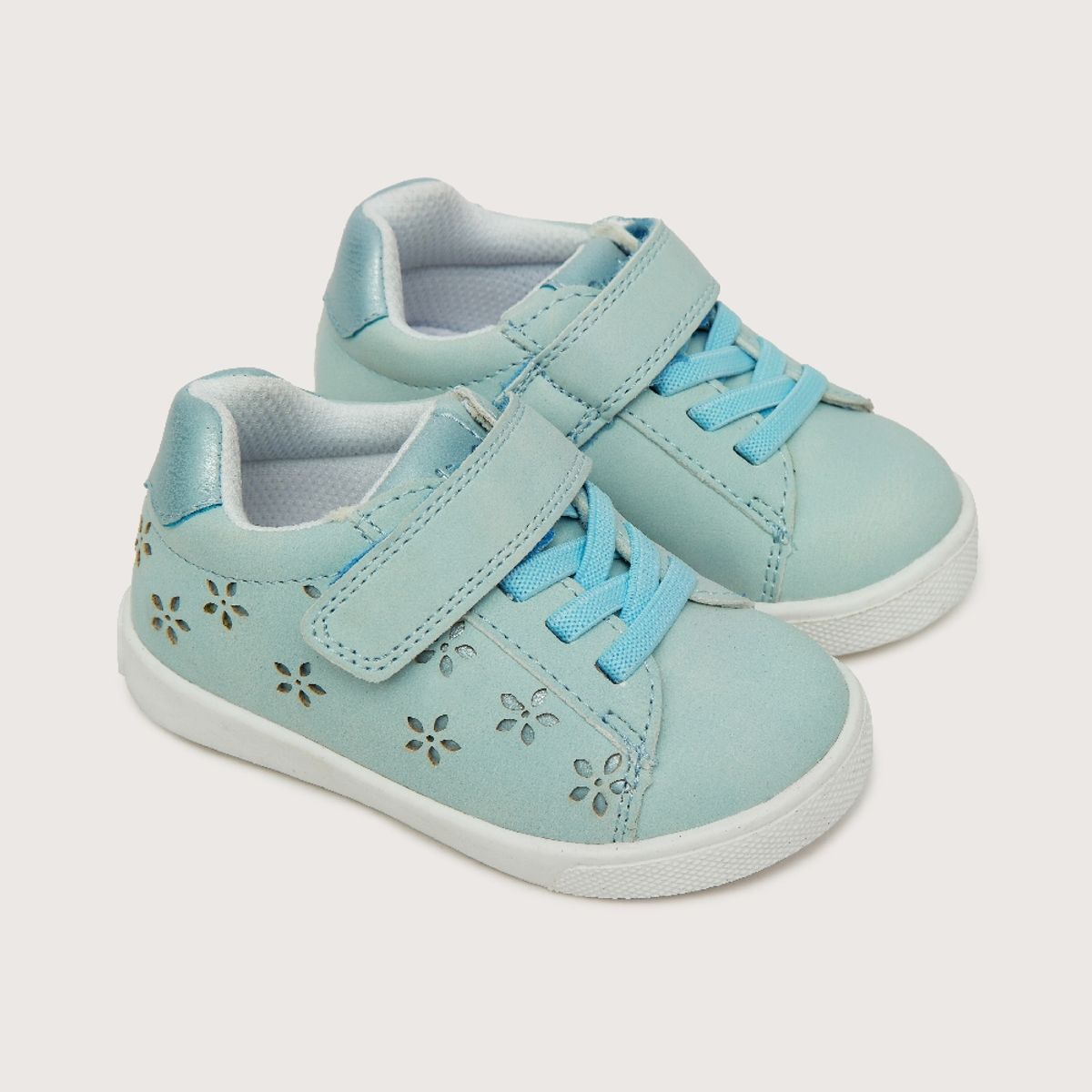 OPALINE - Zapatilla urbana de niña flores Aqua (20 a 29)